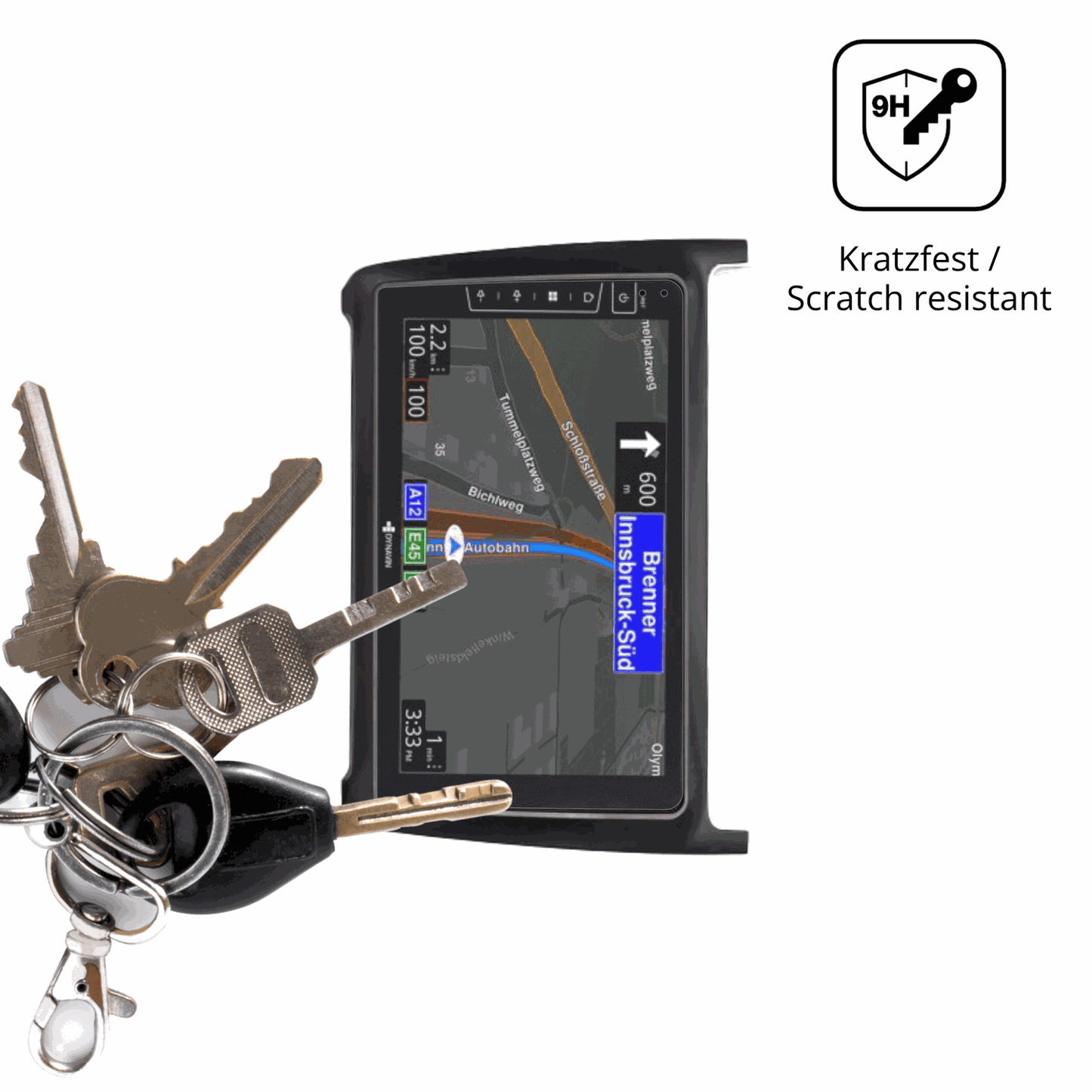 dipos Displayschutz für Dynavin D9-69H Premium Flex 9 Zoll, mattierte Oberfläche, robuste Festigkeit und perfekte Passform