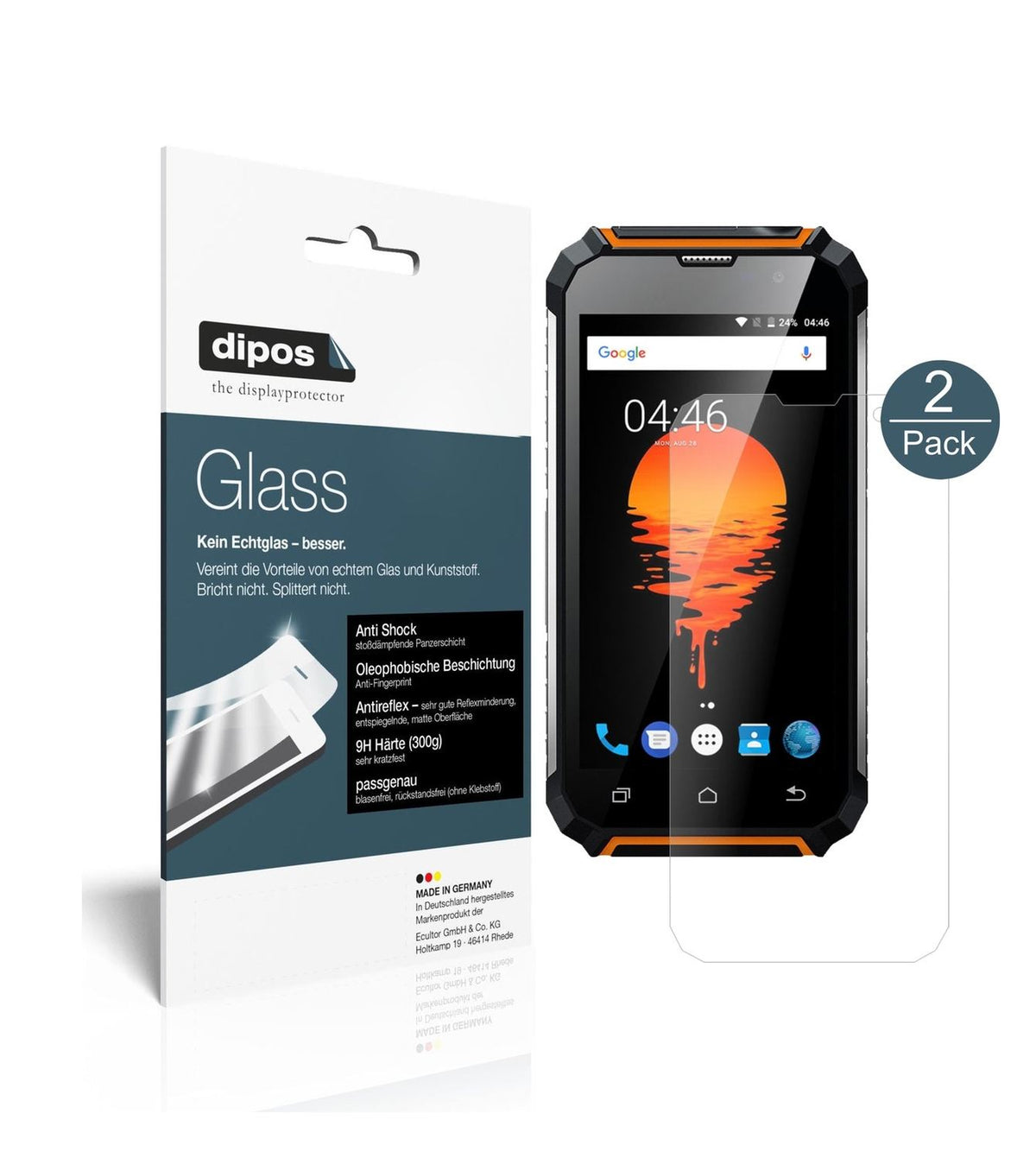 dipos 2x 9H Matte Screen Protector for Geotel G1