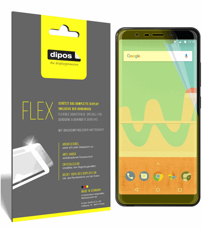 3x Screen Protector for Wiko View Go Protective Film covers 100% dipos Flex