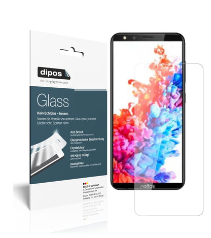 Klare Displayschutzfolie von dipos passend für TP-Link Neffos C7 Lite, 9H kratzfest und blasenfrei montiert