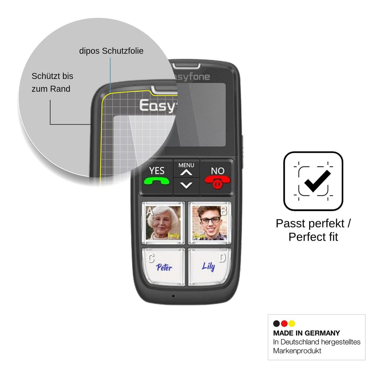 Screen Protector for Easyfone T6 4G Privacy Filter 4-Way Protection dipos