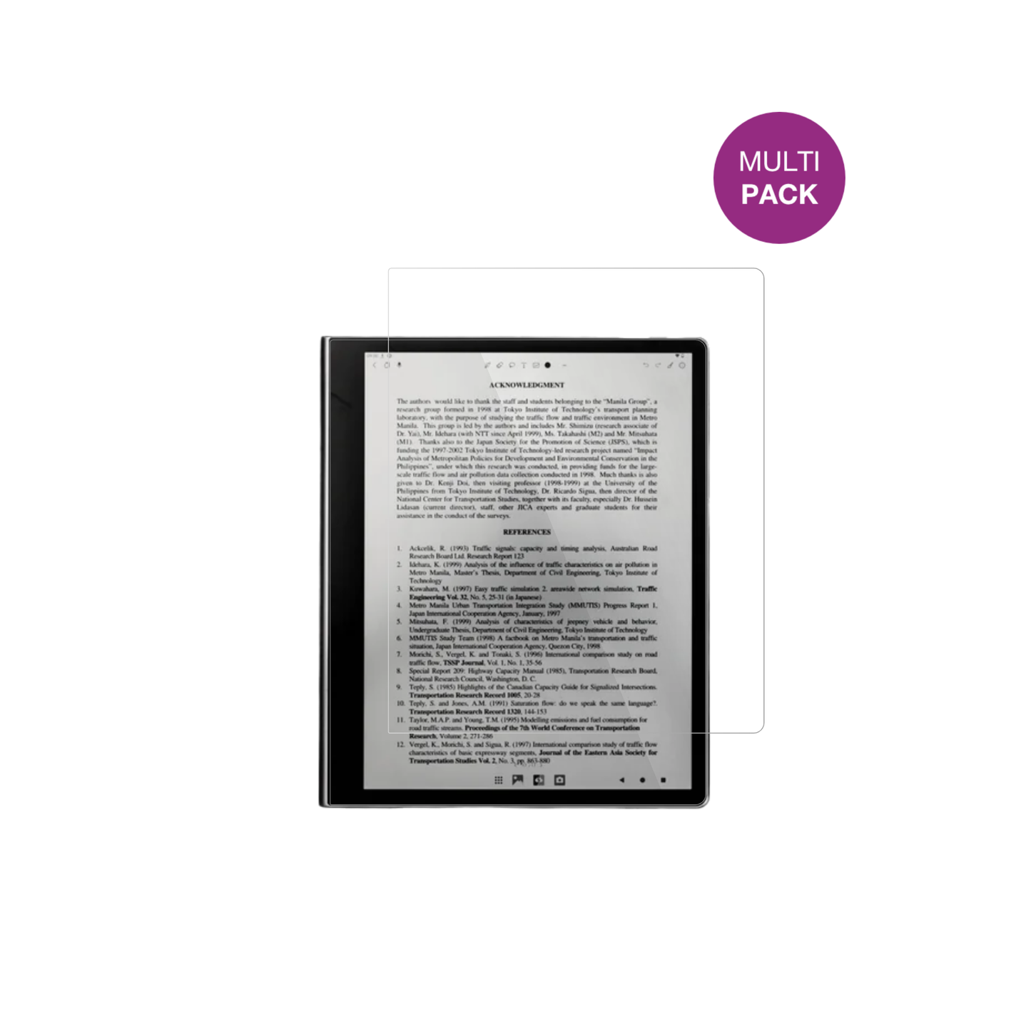 eazeyepaper 2.0 mit aufgebrachter dipos Displayschutzfolie, glasklare Darstellung ohne Einschränkungen