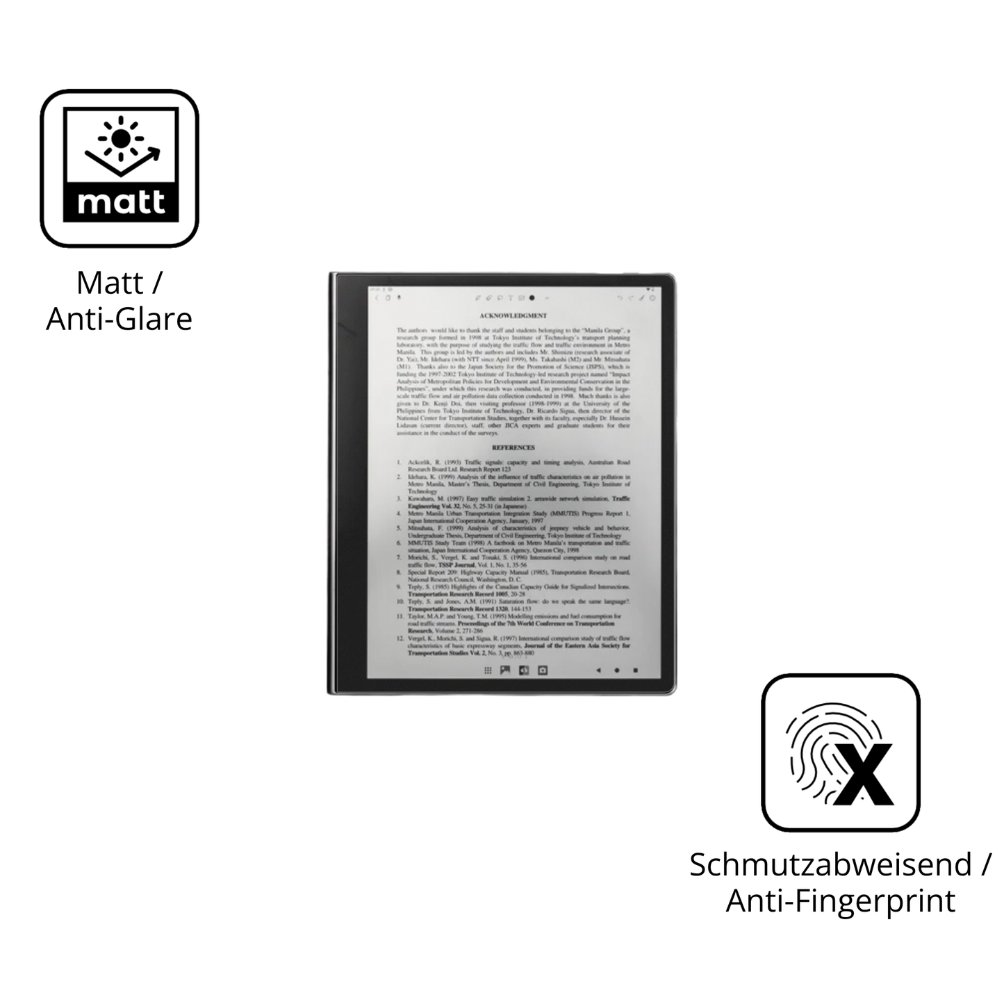 9H Hartbeschichtete, flexible Folie passend zugeschnitten für eazeyepaper 2.0