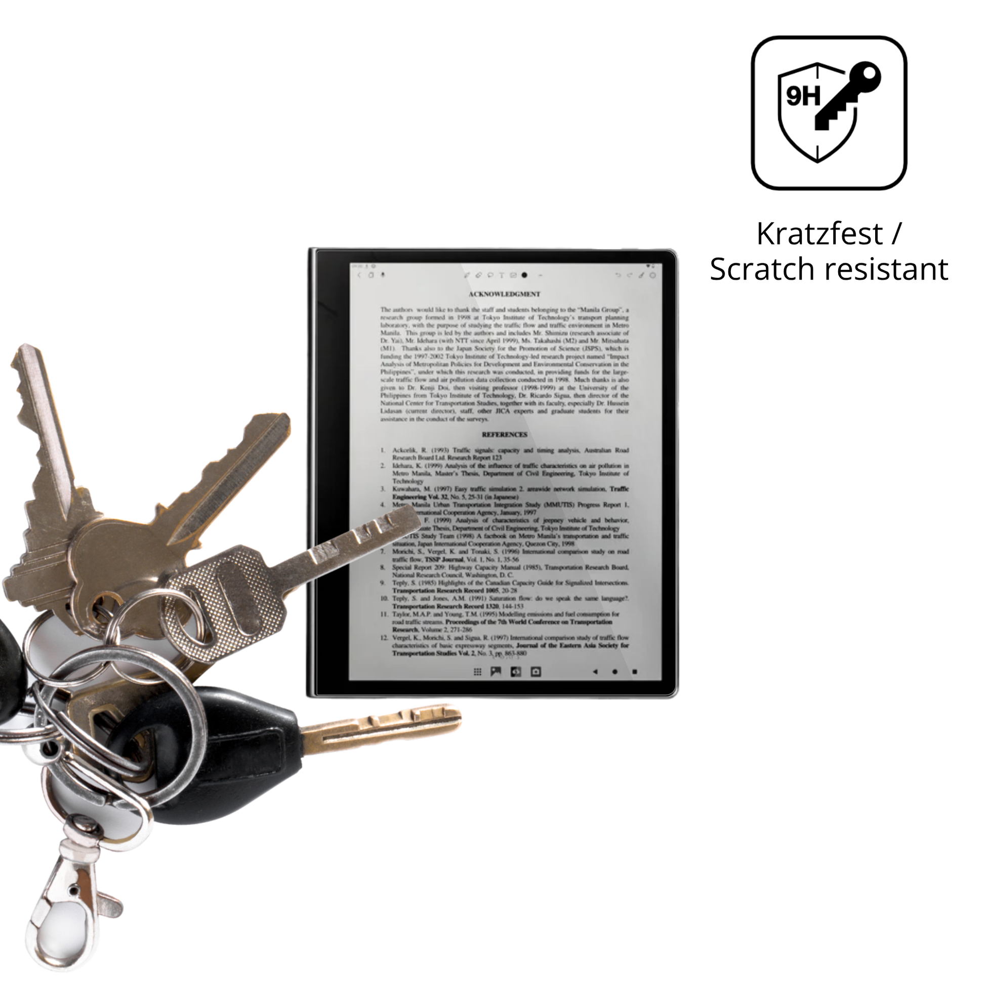 dipos Displayschutz für eazeyepaper 2.0, transparente Oberfläche, perfekte Passform auch für die Rundungen