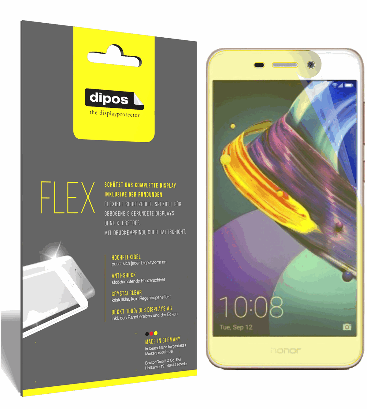 3x Screen Protector for Huawei Honor 6C Pro Protective Film covers 100% Flex