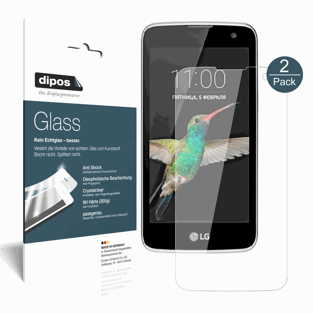 2x 9H Screen Protector for LG K4 2017 Tempered Glass