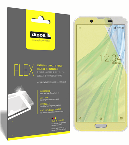 3x Full Cover Screen Protector for Sharp Aquos Sense2 – Covers Curved Edges | dipos