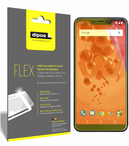 3x Screen Protector for Wiko View2 Plus Protective Film covers 100% dipos Flex