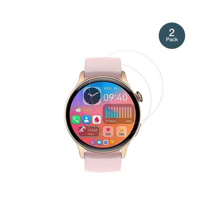 EKOConnected Watch 5.2 mit aufgebrachter dipos Flex Schutzfolie, glasklare Darstellung ohne Einschränkungen