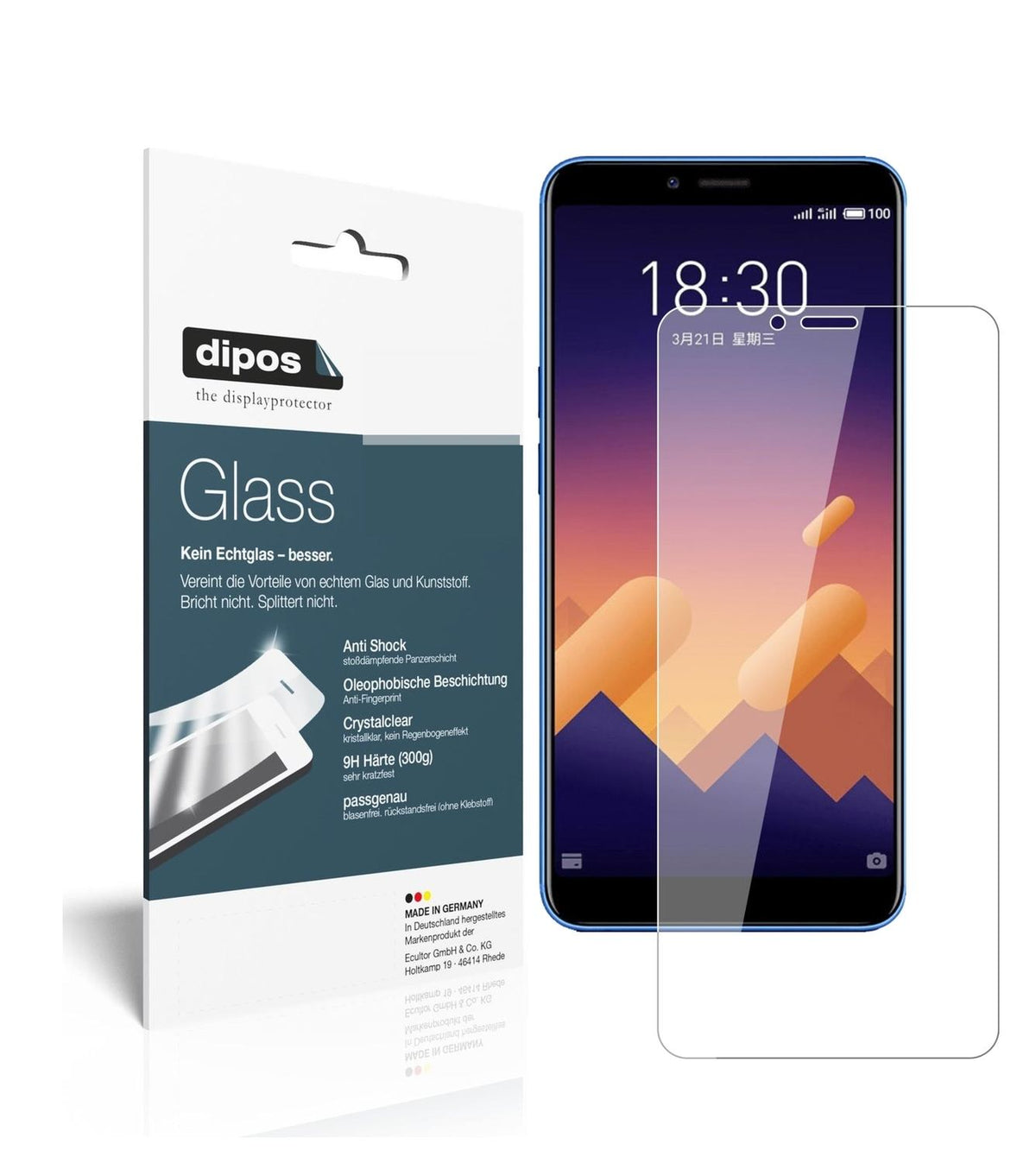 1x 9H Screen Protector for Meizu E3 Tempered Glass