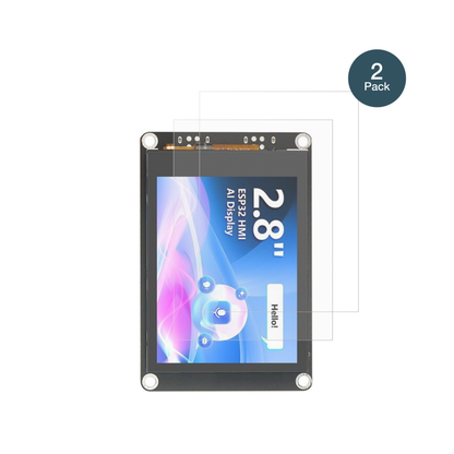 ElecrowCrowPanel 2.8 Zoll mit aufgebrachter dipos Panzerfolie, die lästige Fingerabdrücke minimiert