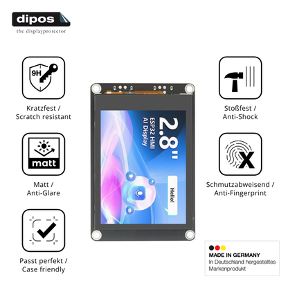 Displayschutz hergestellt in Deutschland, höchste Qualität made in Germany