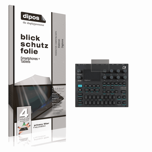 Blickschutzfolie von dipos passend für Elektron Digitone, präziser Zuschnitt und blasenfrei montiert