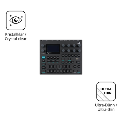 Dünne und klare Folie passend zugeschnitten für Elektron Digitone