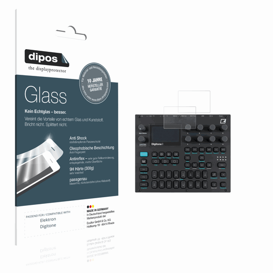 Matte Displayschutzfolie von dipos passend für Elektron Digitone, 9H kratzfest und blasenfrei montiert