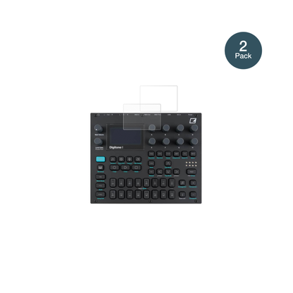 ElektronDigitone mit aufgebrachter dipos Panzerfolie, die lästige Fingerabdrücke minimiert