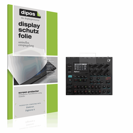 Matte Displayschutzfolie von dipos passend für Elektron Digitone II, präziser Zuschnitt und blasenfrei montiert