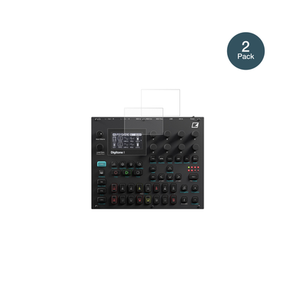 ElektronDigitone II mit aufgebrachter dipos Panzerfolie, die lästige Fingerabdrücke minimiert