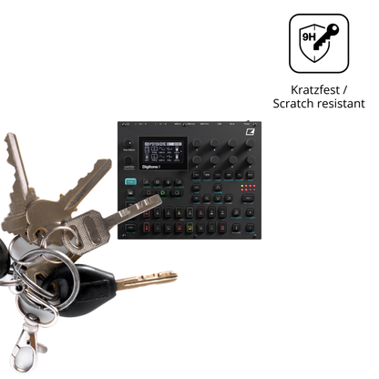 dipos Displayschutz für Elektron Digitone II, transparente Oberfläche, perfekte Passform auch für die Rundungen