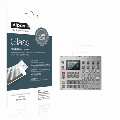 Matte Displayschutzfolie von dipos passend für Elektron Syntakt E25, 9H kratzfest und blasenfrei montiert