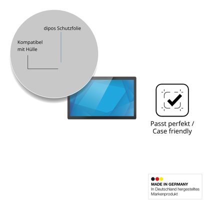 Schutzfolie mit optimaler Passform, zur Verwendung mit Hüllen geeignet