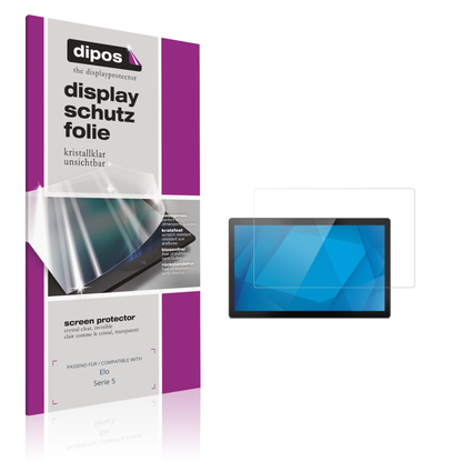 Klare Displayschutzfolie von dipos passend für eloserie 5, präziser Zuschnitt und blasenfrei montiert