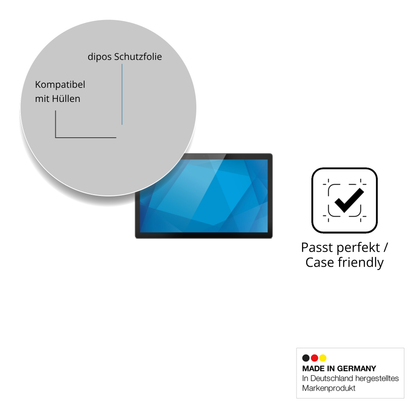 Schutzfolie mit optimaler Passform, zur Verwendung mit Hüllen geeignet