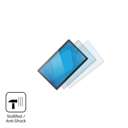 Schutz gegen Kratzer auf dem eloserie 5 Glas durch Schlüssel, Stöße gegen die Tischkante oder Stürze