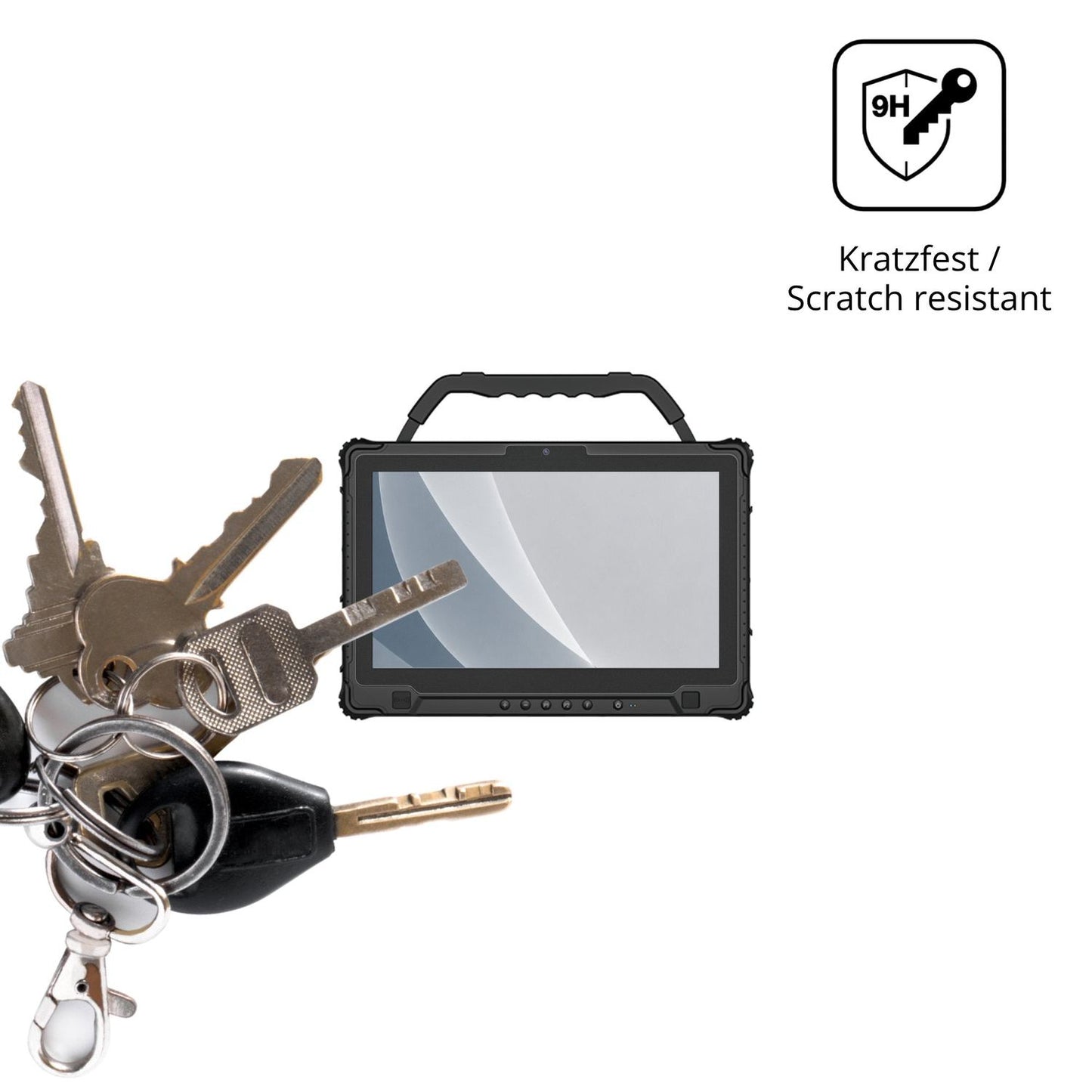 dipos Displayschutz für Emdoor EM-I14M, mattierte Oberfläche, robuste Festigkeit und perfekte Passform