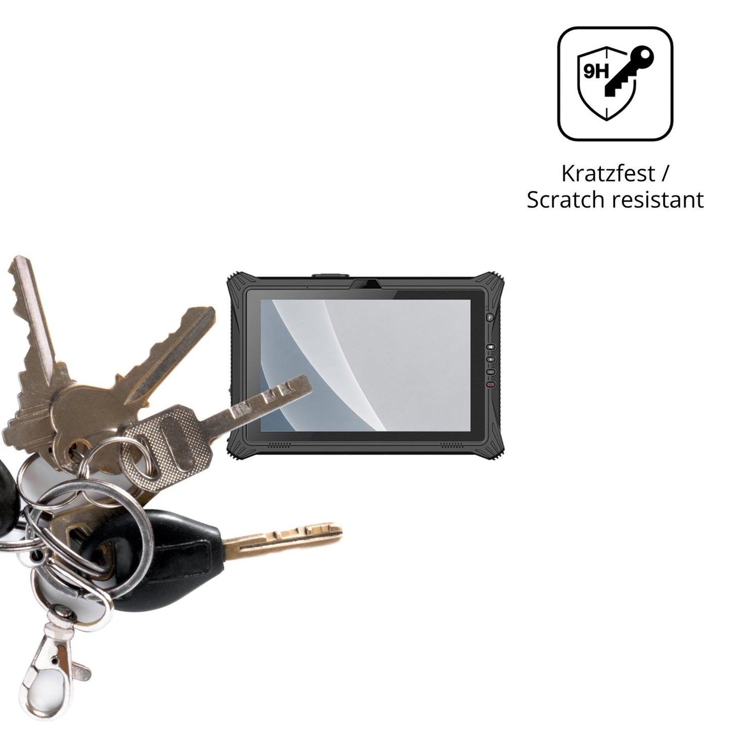 dipos Displayschutz für Emdoor EM-I20A, mattierte Oberfläche, robuste Festigkeit und perfekte Passform