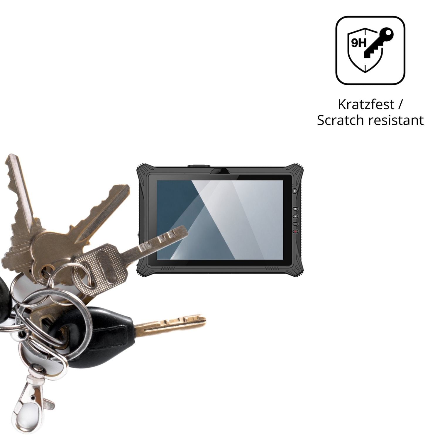 dipos Displayschutz für Emdoor EM-I20A, transparente Oberfläche, perfekte Passform auch für die Rundungen