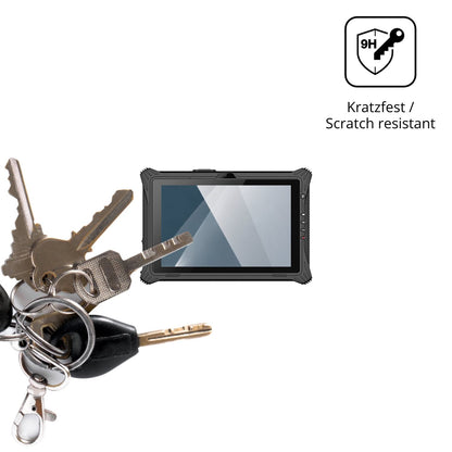 dipos Displayschutz für Emdoor EM-I20A, transparente Oberfläche, perfekte Passform auch für die Rundungen