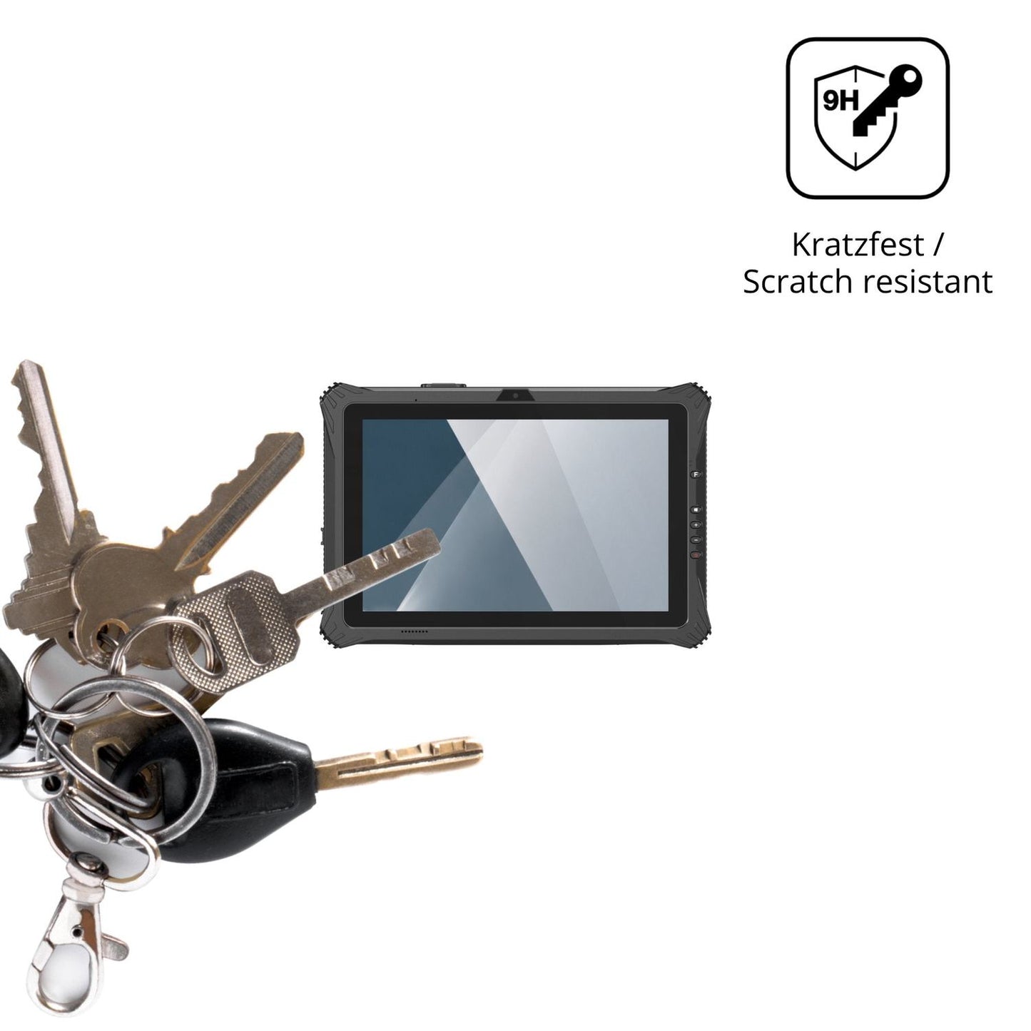 dipos Displayschutz für Emdoor EM-I20L, transparente Oberfläche, perfekte Passform auch für die Rundungen