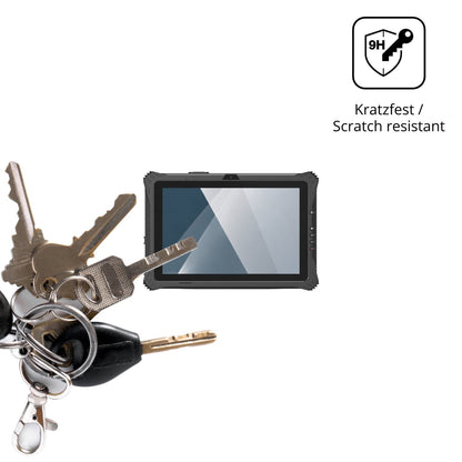 dipos Displayschutz für Emdoor EM-I20L, transparente Oberfläche, perfekte Passform auch für die Rundungen