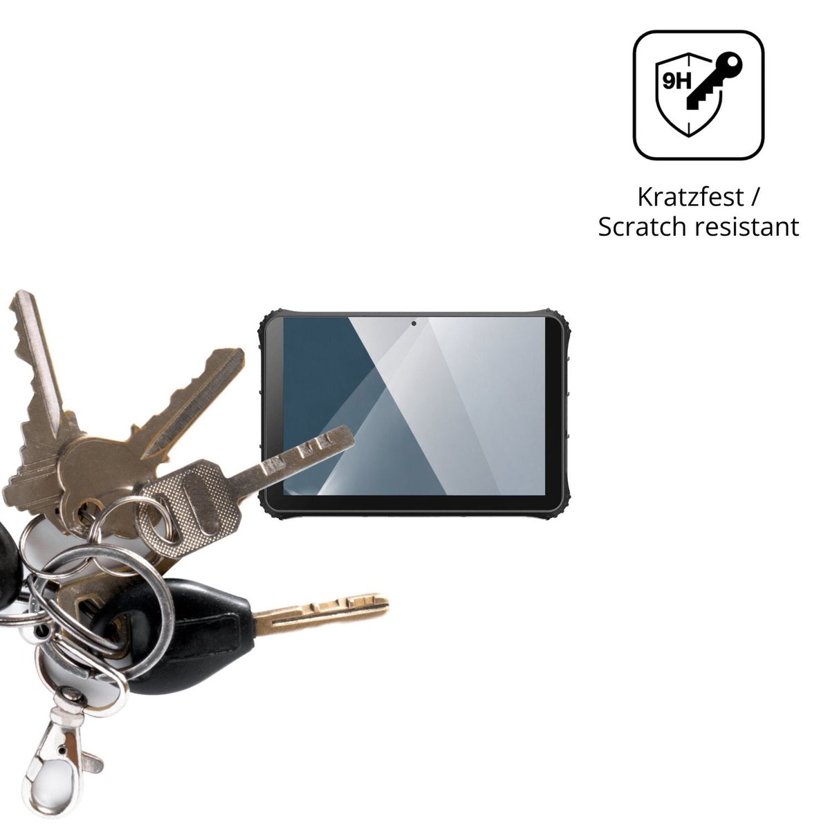dipos Displayschutz für Emdoor EM-Q225MP, transparente Oberfläche, perfekte Passform auch für die Rundungen