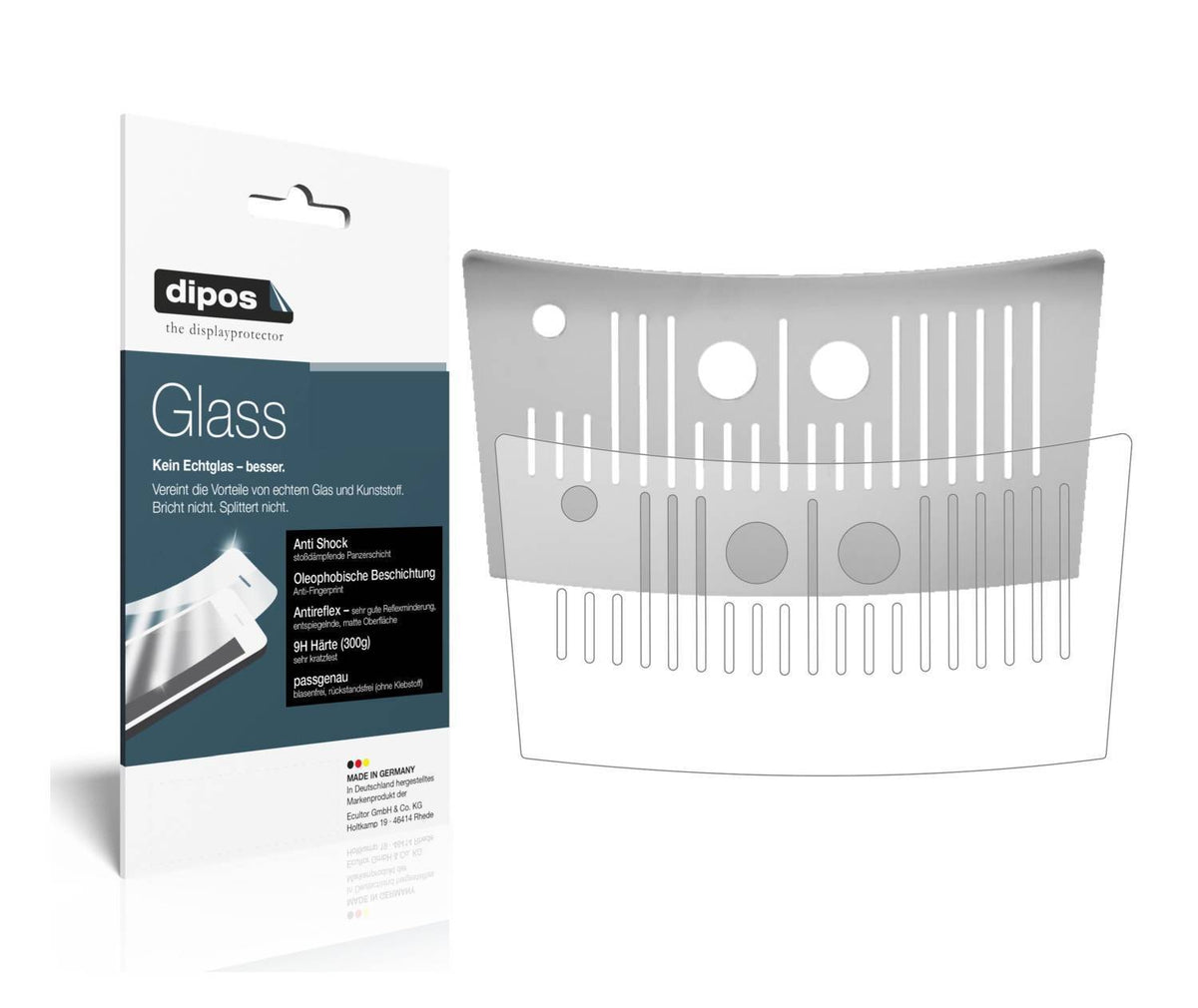 Screen Protector for NIVONA NICR 626 Drip tray matte Flexible Glass 9H dipos