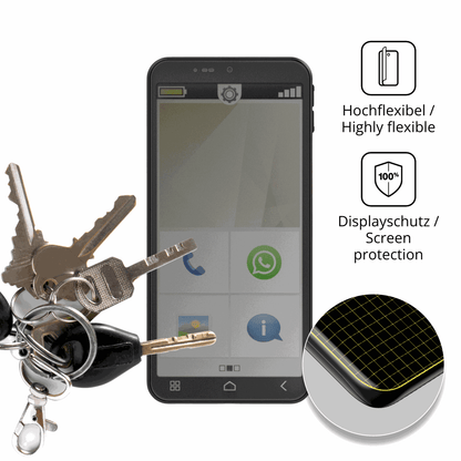 dipos Displayschutz f�r Emporia Smart 7 Mini, mit Blickschutzfilter und perfekter Passform auch f�r die Rundungen