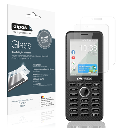 Matte Displayschutzfolie von dipos passend für Energize E288S, 9H kratzfest und blasenfrei montiert