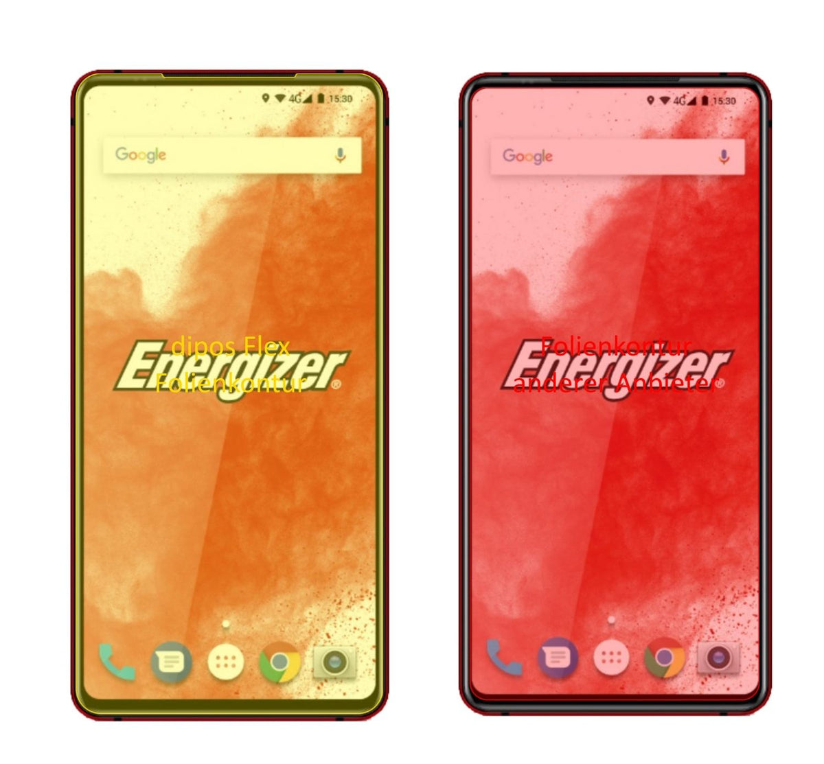 2x Screen Protector Energizer Power Max P18K Pop Protective Film covers 100%