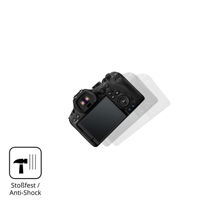 Schutz gegen Kratzer auf dem EOS R6 Mark III Glas durch Schlüssel, Stöße gegen die Tischkante oder Stürze