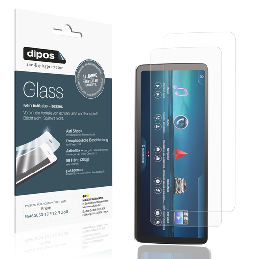 Matte Displayschutzfolie von dipos passend für Erisin ES46GC50-TDE 12.3 Zoll, 9H kratzfest und blasenfrei montiert