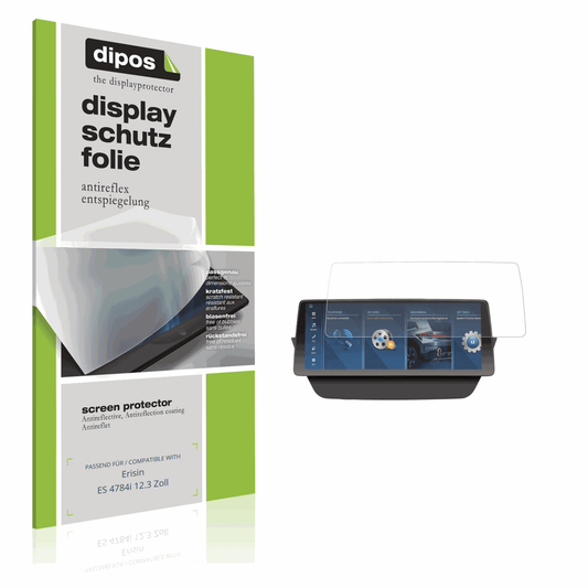 2x Screen Protector for Erisin ES 4784i 12.3 Zoll Protection Anti Glare dipos