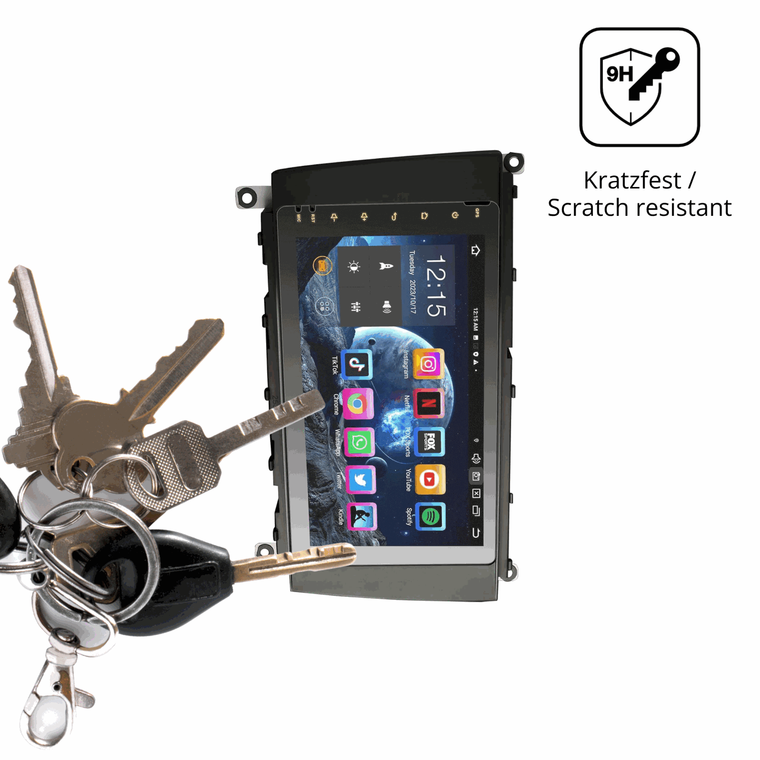 dipos Displayschutz für Ersin 8 Zoll ES8584C-HCG, mattierte Oberfläche, robuste Festigkeit und perfekte Passform