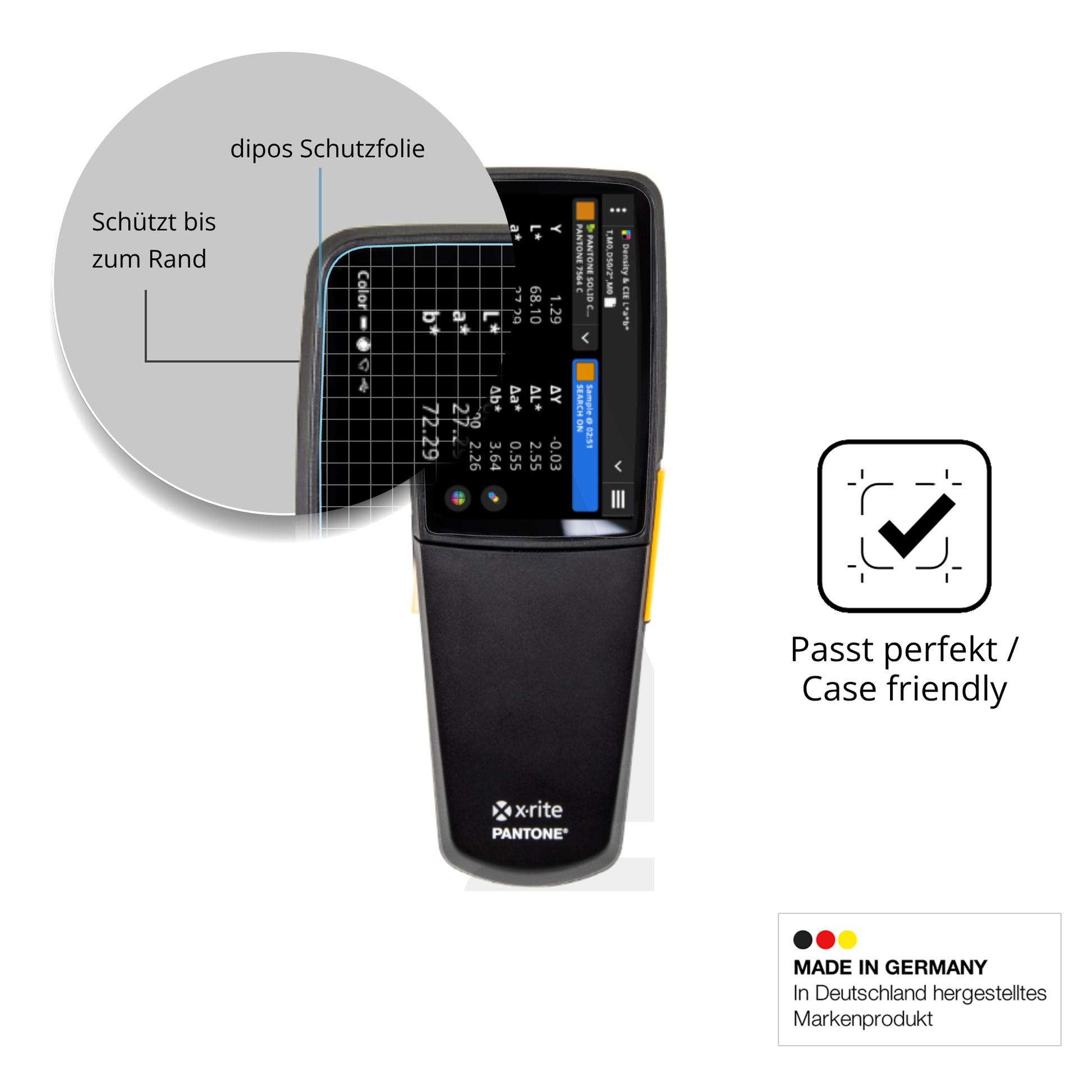 Besonders flexibler Displayschutz mit Anti-Shock-Schicht im Materialmix