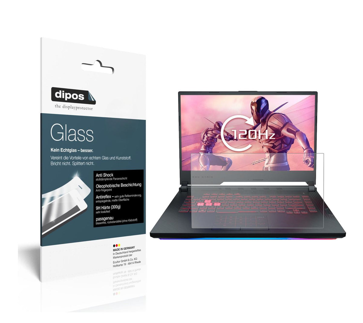 dipos 1x 9H Matte Screen Protector for Asus ROG Strix Scar III G531GU
