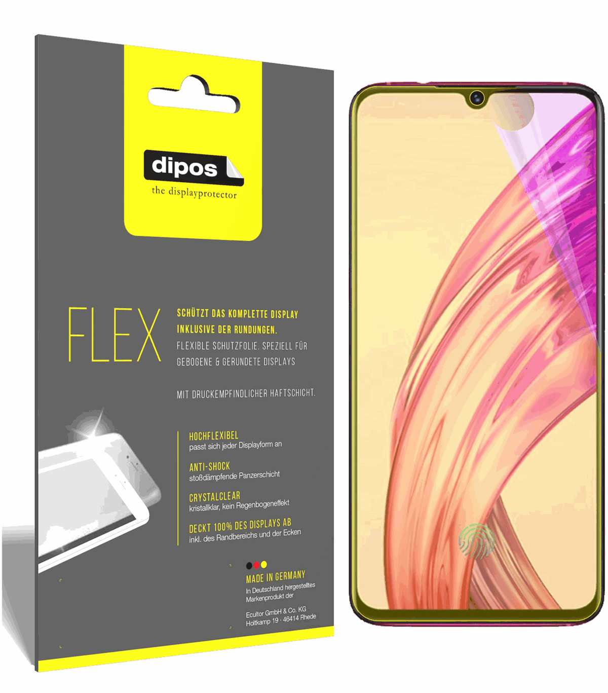 3x Screen Protector for Vivo X23 Symphony Protective Film covers 100% dipos Flex