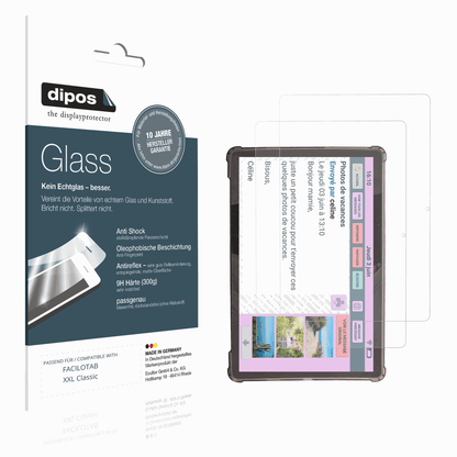 Matte Displayschutzfolie von dipos passend für FACILOTAB XXL Classic, 9H kratzfest und blasenfrei montiert