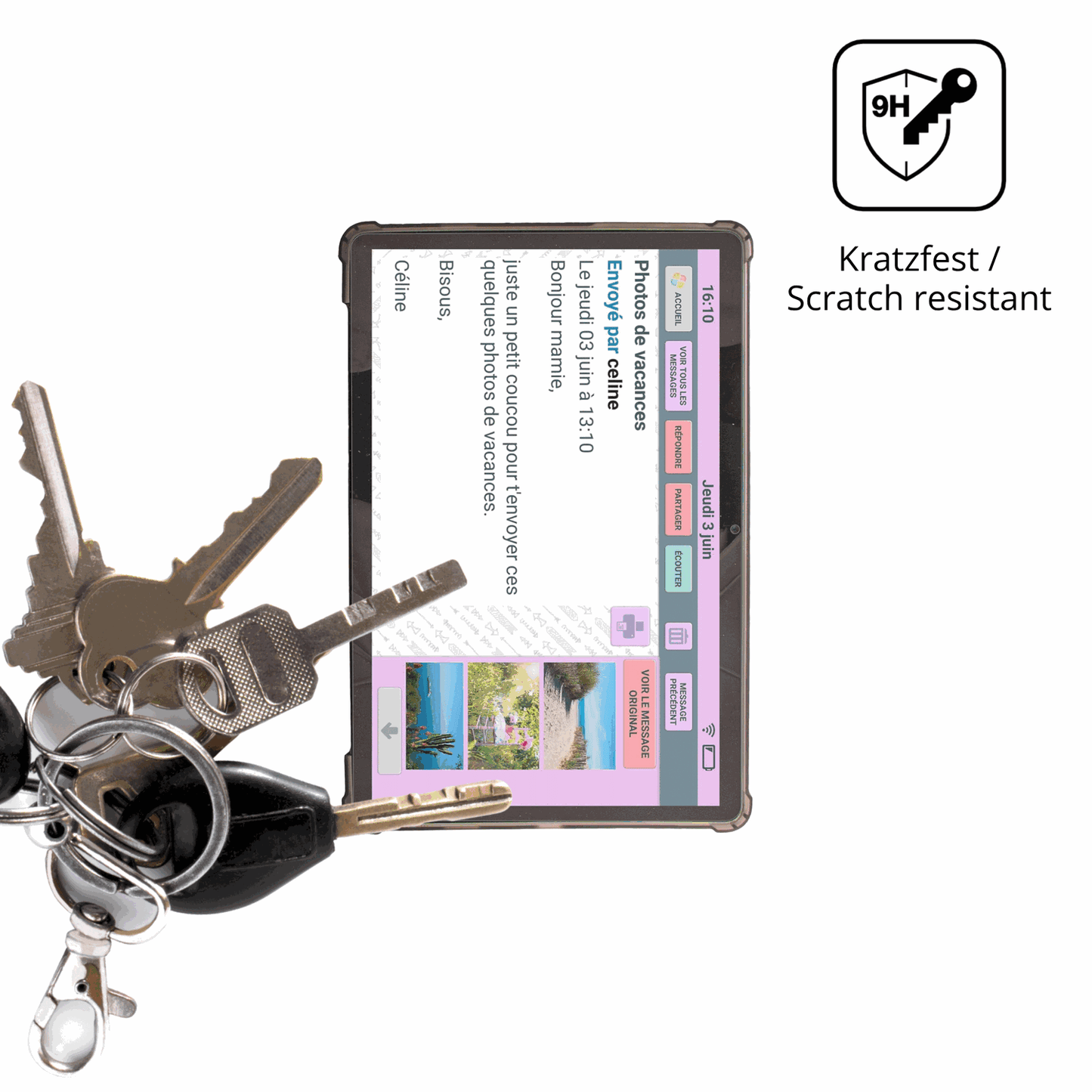 dipos Displayschutz für FACILOTAB XXL Classic, mattierte Oberfläche, robuste Festigkeit und perfekte Passform