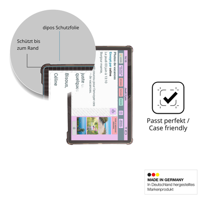 Schutzglasfolie mit optimaler Passform, zur Verwendung mit Hüllen geeignet