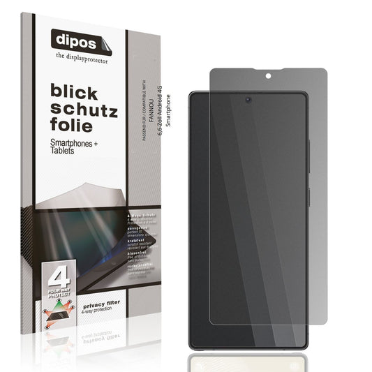 Screen Protector for FANNOU 6,6-Zoll Android 4G Smartphone Privacy Filter 4-Way 